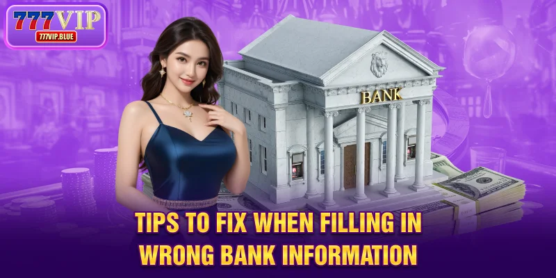 Tips to fix when filling in wrong bank information